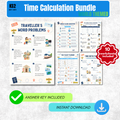 Telling the Time Worksheet Pack (World Themed) | KS2 Printable Math Worksheets