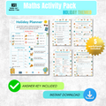 Summer Holiday Maths Worksheet Pack | KS1 Printable Math Worksheets