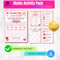 Valentine's Day Maths Worksheet Pack | KS1 Printable Math Worksheets