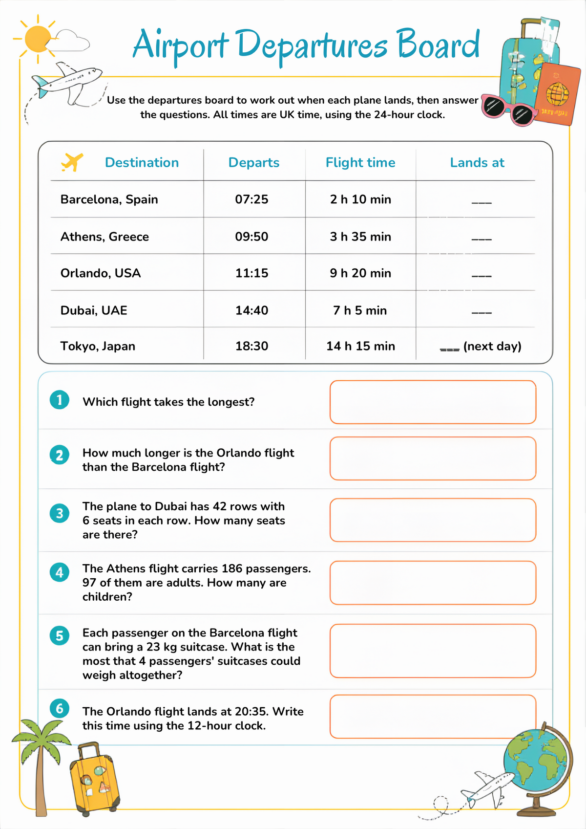 Summer Holiday Maths Worksheet Pack | KS2 Printable Math Worksheets