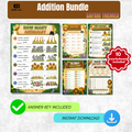 Addition Worksheet Pack (Safari Themed) | KS1 Printable Math Worksheets