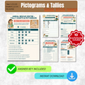 Pictograms and Tallies Worksheet Pack (Animal Rescue Themed) | KS1 & KS2 Printable Math Worksheets