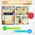 Multiplication Worksheet Pack (Pirate Themed) | KS1 & KS2 Printable Math Worksheets