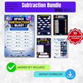 Subtraction Worksheet Pack (Space Themed) | KS1 & KS2 Printable Math Worksheets