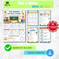 Telling the Time Worksheet Pack (School Day Themed) | KS1 Printable Math Worksheets