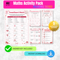 Valentine's Day Maths Worksheet Pack | KS2 Printable Math Worksheets